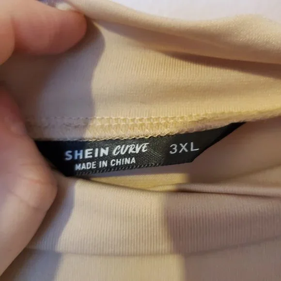 NWOT Shein Plus Mock Neck Fitted Tee Bodysuit - Picture 4 of 7